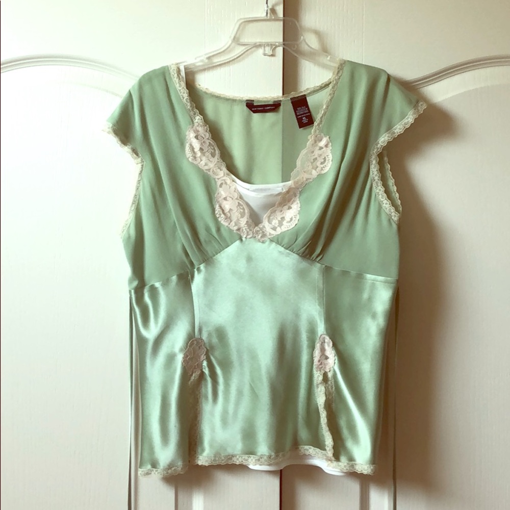 Vintage top with camisole (Mint Green)